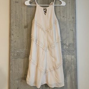 White Lace Halter Dress